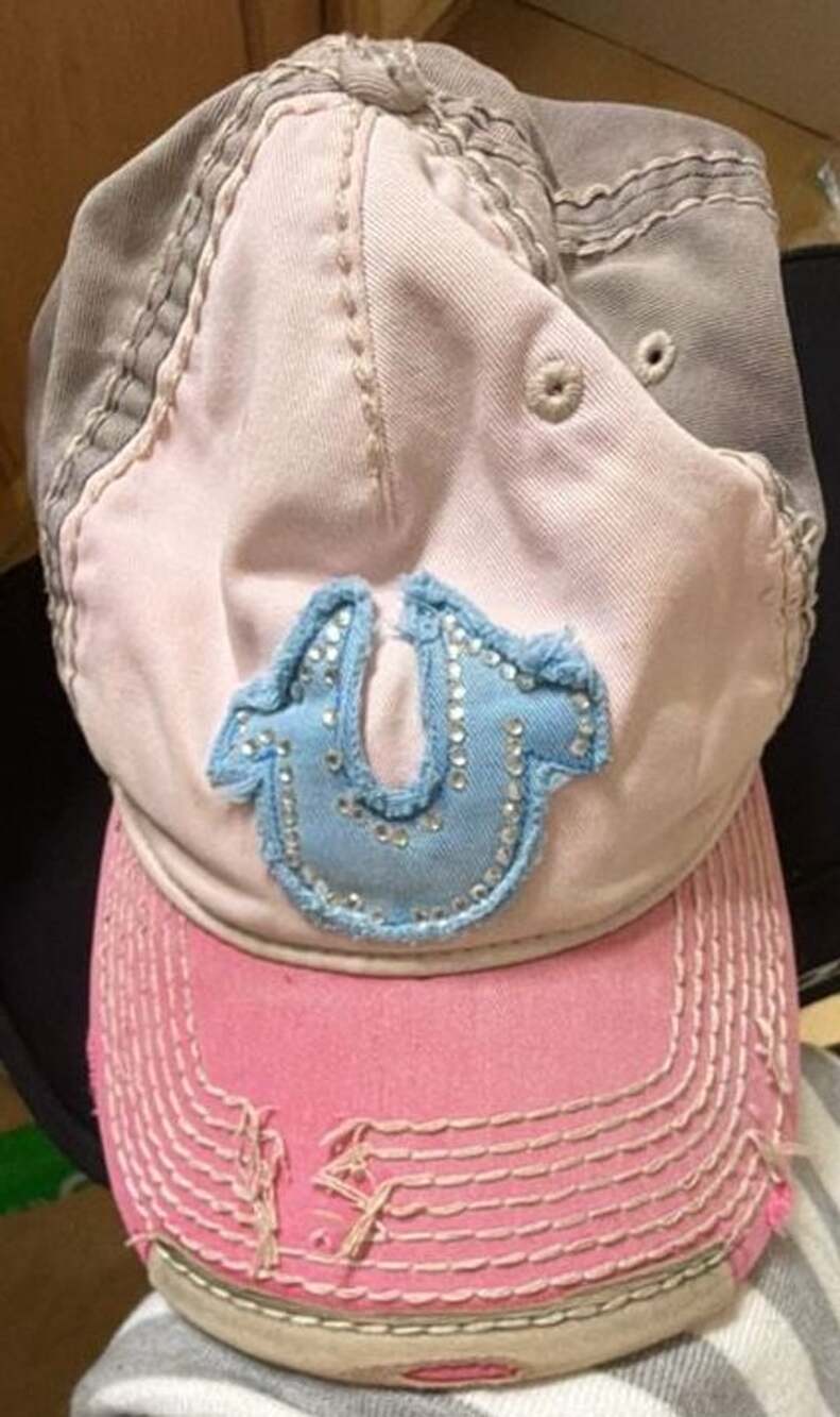 Y2 K VINTAGE True Religion Baseball Cap One Size Fits All Pink Grey Distressed H